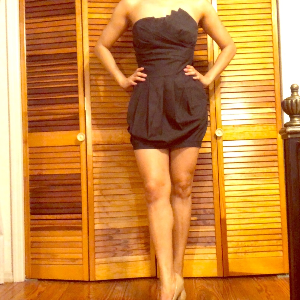👗 elegant mini Dress. Dark gray.